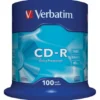CD-R Verbatim 52x, 700 MB, 100 st cakebox