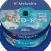 CD-skivor Verbatim CD-R Wide Print, 700 MB, 52x, 50 st