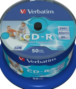 CD-skivor Verbatim CD-R Wide Print, 700 MB, 52x, 50 st