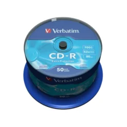 CD-skivor Verbatim CD-R Wide Print, 700 MB, 52x, 50 st