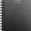 Dagbok Burde 2026 Svart, dag per sida, spiralbunden, 400 sidor