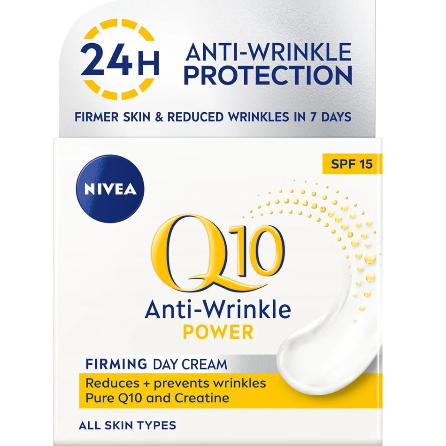 Dagkräm Nivea Visage Anti-Wrinkle Q10 Plus Day Care, SPF 15, 50 ml