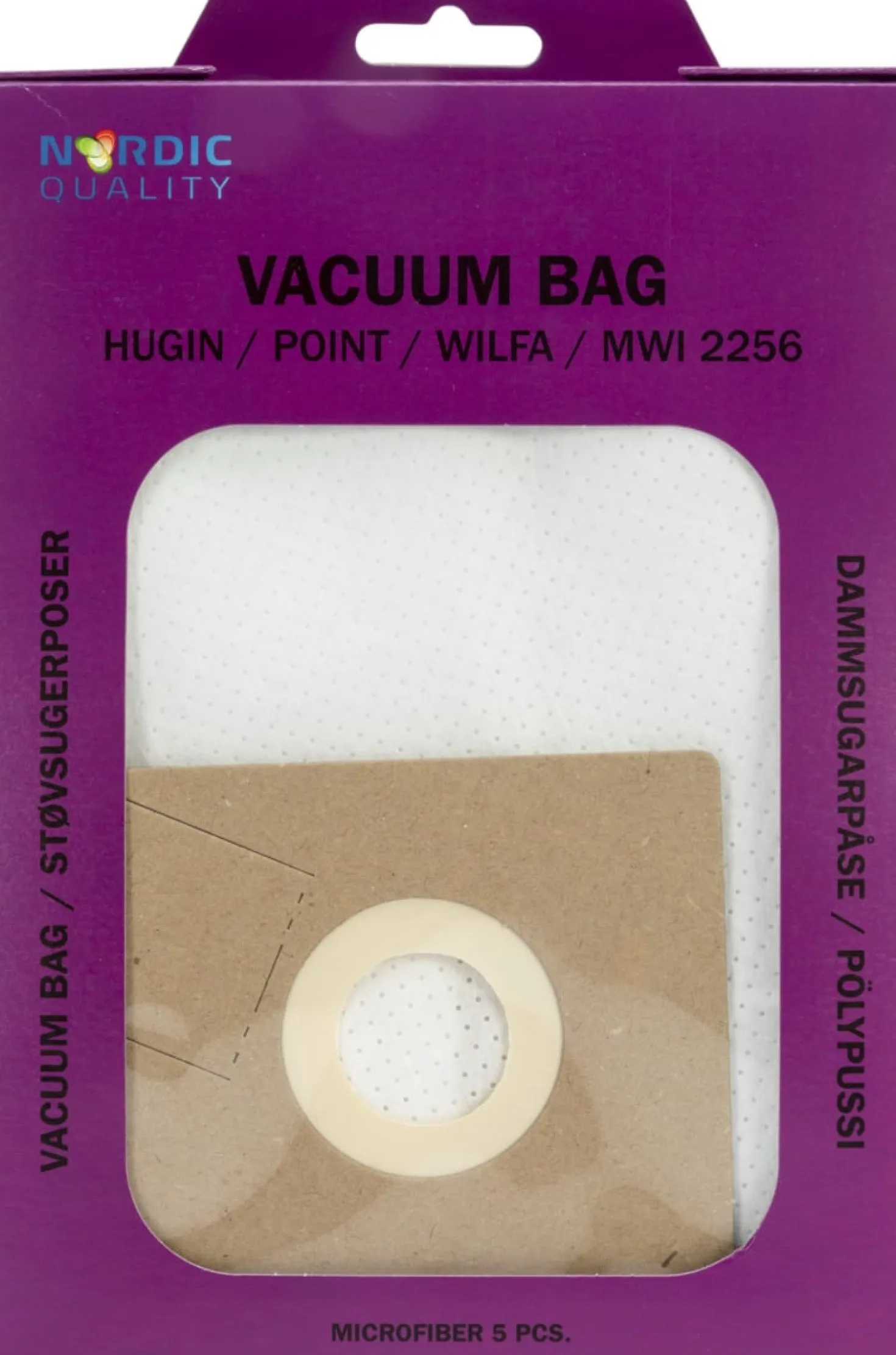 Dammsugarpåsar Nordicquality MWI 2256, 5 st