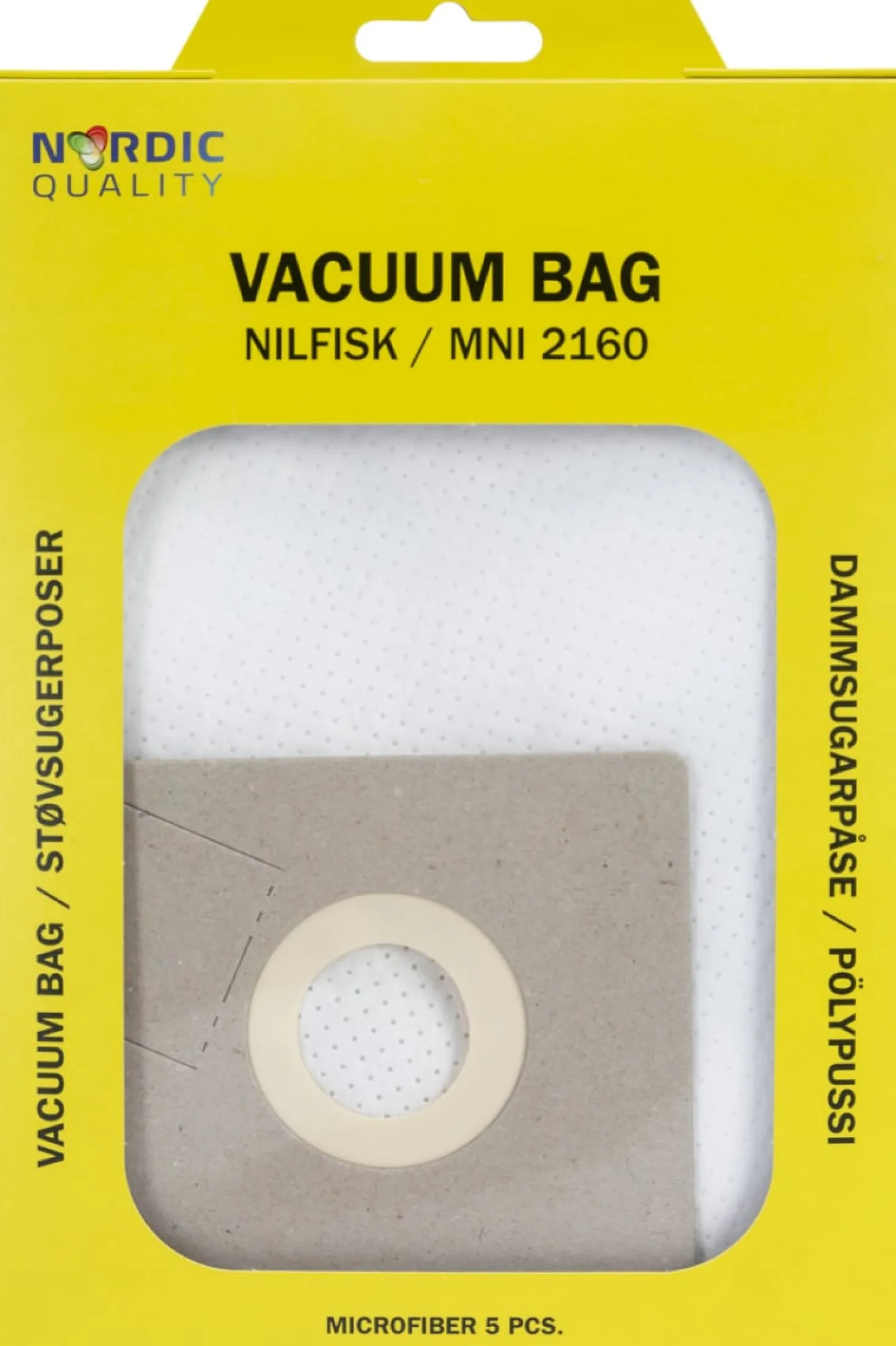 Dammsugarpåsar Nordicquality MNI 2160, 5 st