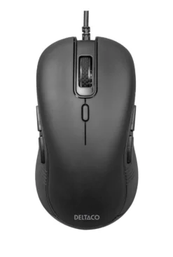 Datormus Deltaco KAB-MS-810 Tyst Ambidextrous, 6 knappar, 6400 DPI