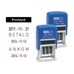 Datumstämpel Colop S120, 12 texter, svart bläck, 24x4 mm