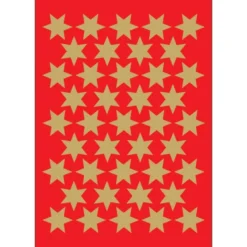 Dekoretikett Herma Stickers Stjärna Guld, 14 mm, 123 st