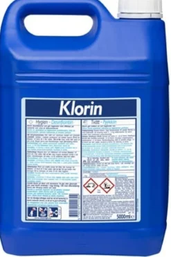 Desinfektionsmedel Klorin Natriumhypoklorit, 5 liter
