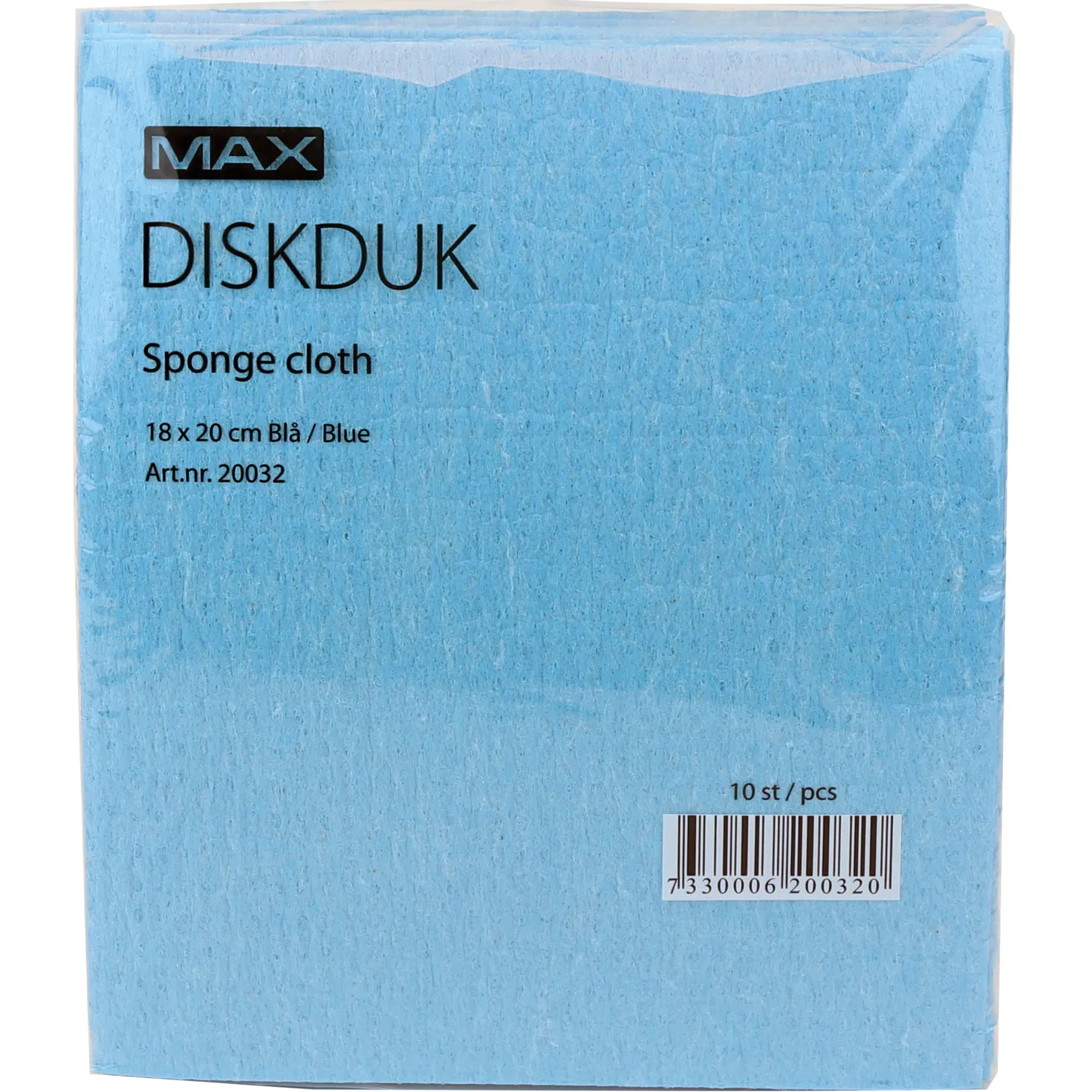 Diskduk Max Blå, svampduk, 10 st