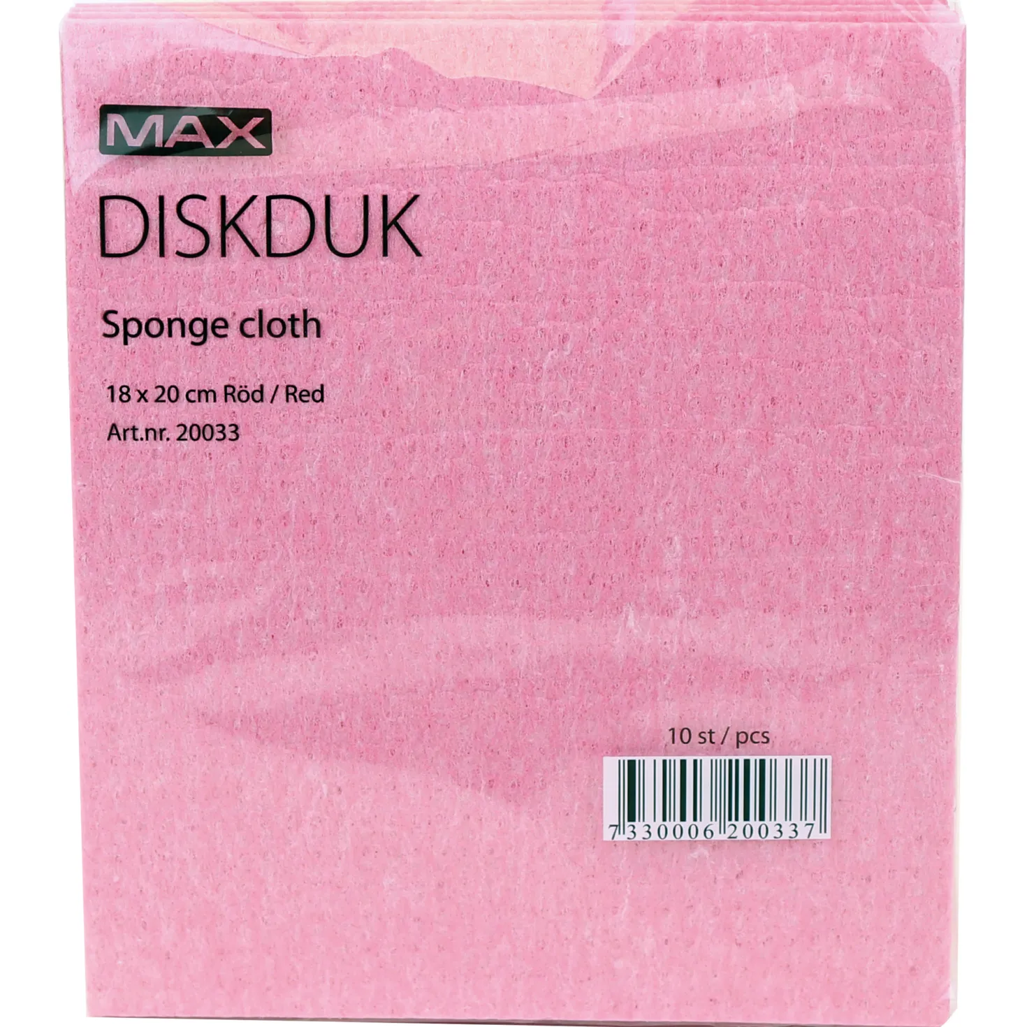 Diskduk Max Cellulosa, röd, 18x20 cm, 10 st