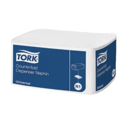 Dispenserservett Tork N1 Counterfold, vit, 1-lager, 300 st
