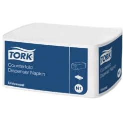 Dispenserservett Tork N1 Counterfold, vit, 1-lager, 300 st