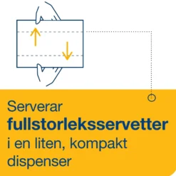Dispenserservett Tork N14 Xpressnap Fit, vit, 2-lager, 4320 st