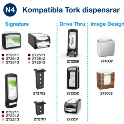 Dispenserservett Tork Xpressnap N4 Vit, 2-lager, 500 st