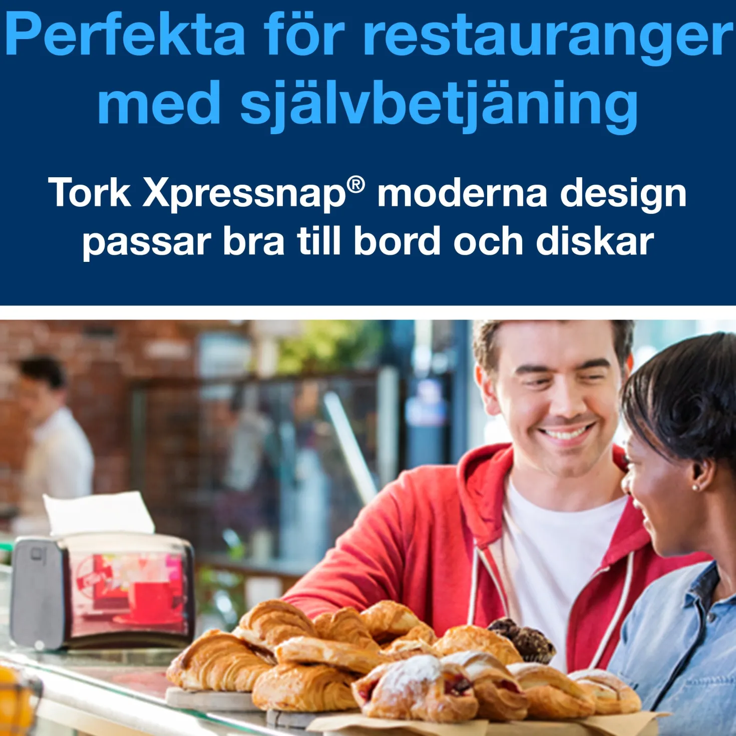 Dispenserservett Tork Xpressnap N4, vit, 1125 st