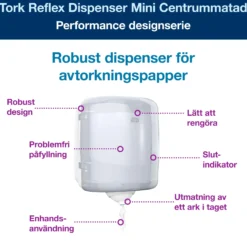 Dispenser Tork Reflex C-mat M4, centrummatad, vit