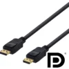 DisplayPort-kabel Deltaco DP8K, 3m, svart, 8K 60Hz