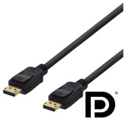 DisplayPort-kabel Deltaco DP8K, 3m, svart, 8K 60Hz