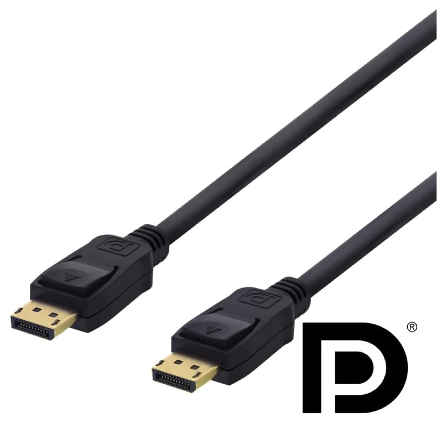 DisplayPort-kabel Deltaco DP8K, 3m, svart, 8K 60Hz
