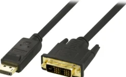 DisplayPort till DVI-kabel Deltaco, 1m, svart, Full HD 60Hz