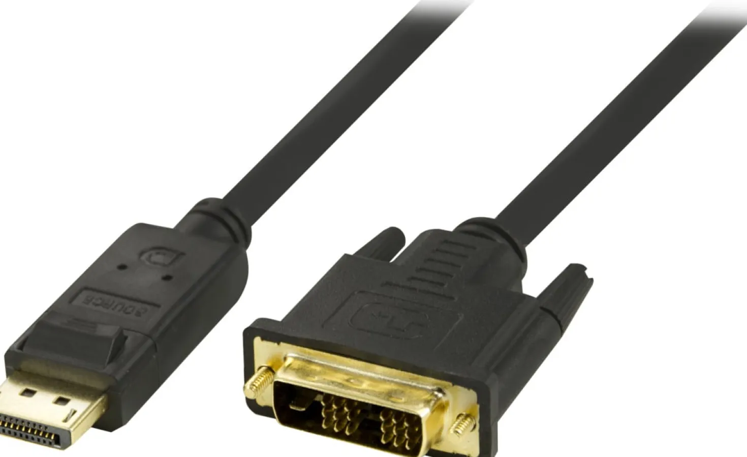DisplayPort till DVI-kabel Deltaco, 1m, svart, Full HD 60Hz