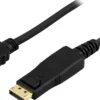 DisplayPort till HDMI-kabel Deltaco, 1m, Ultra HD 30Hz, svart