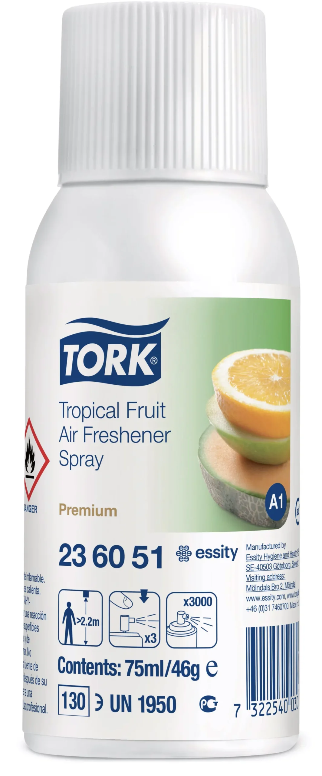 Doftspray Tork A1 Airfreshener Frukt, 75 ml, tropisk doft