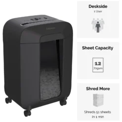 Dokumentförstörare Fellowes LX85 P-4, 19L