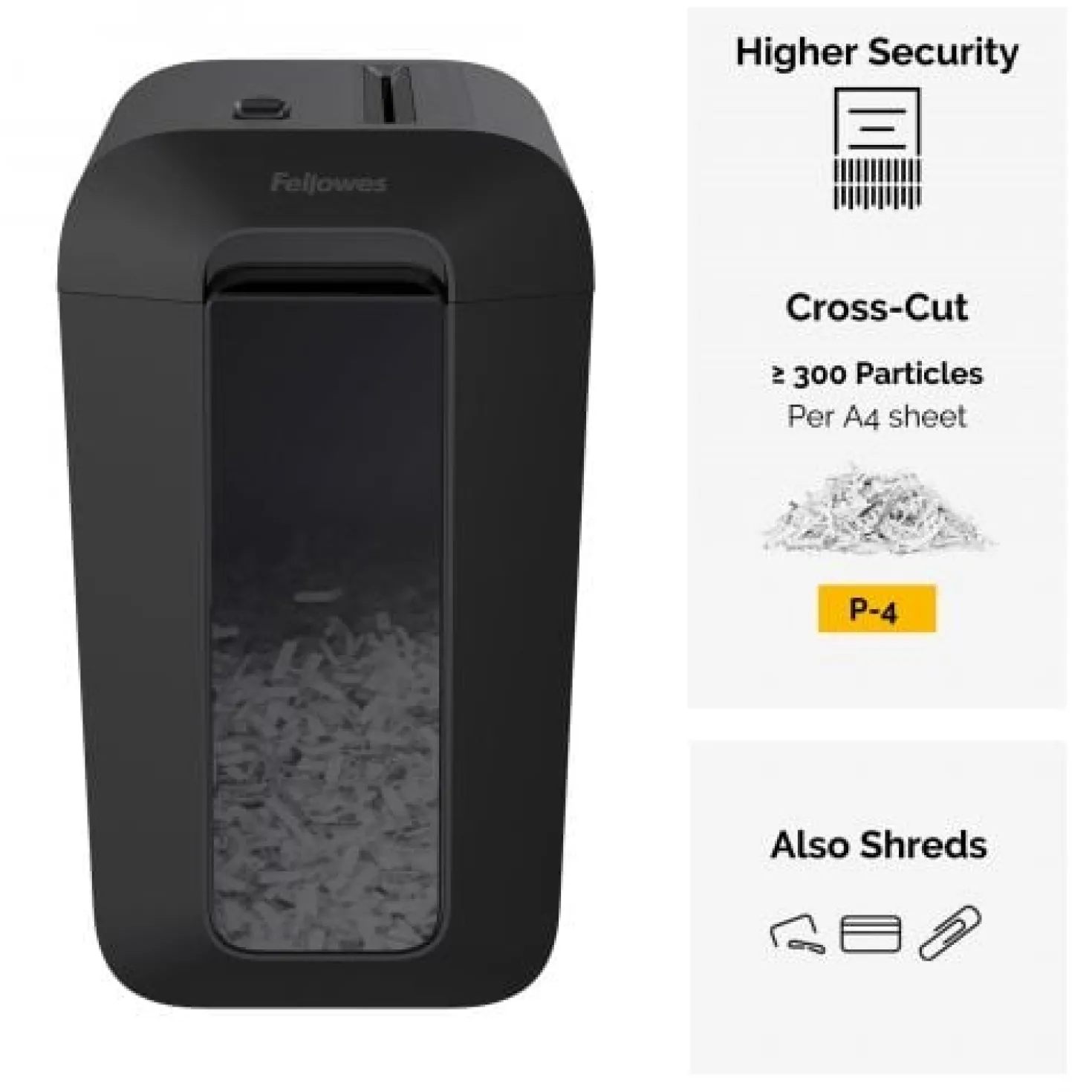 Dokumentförstörare Fellowes Powershred LX65 P-4, 22 liter