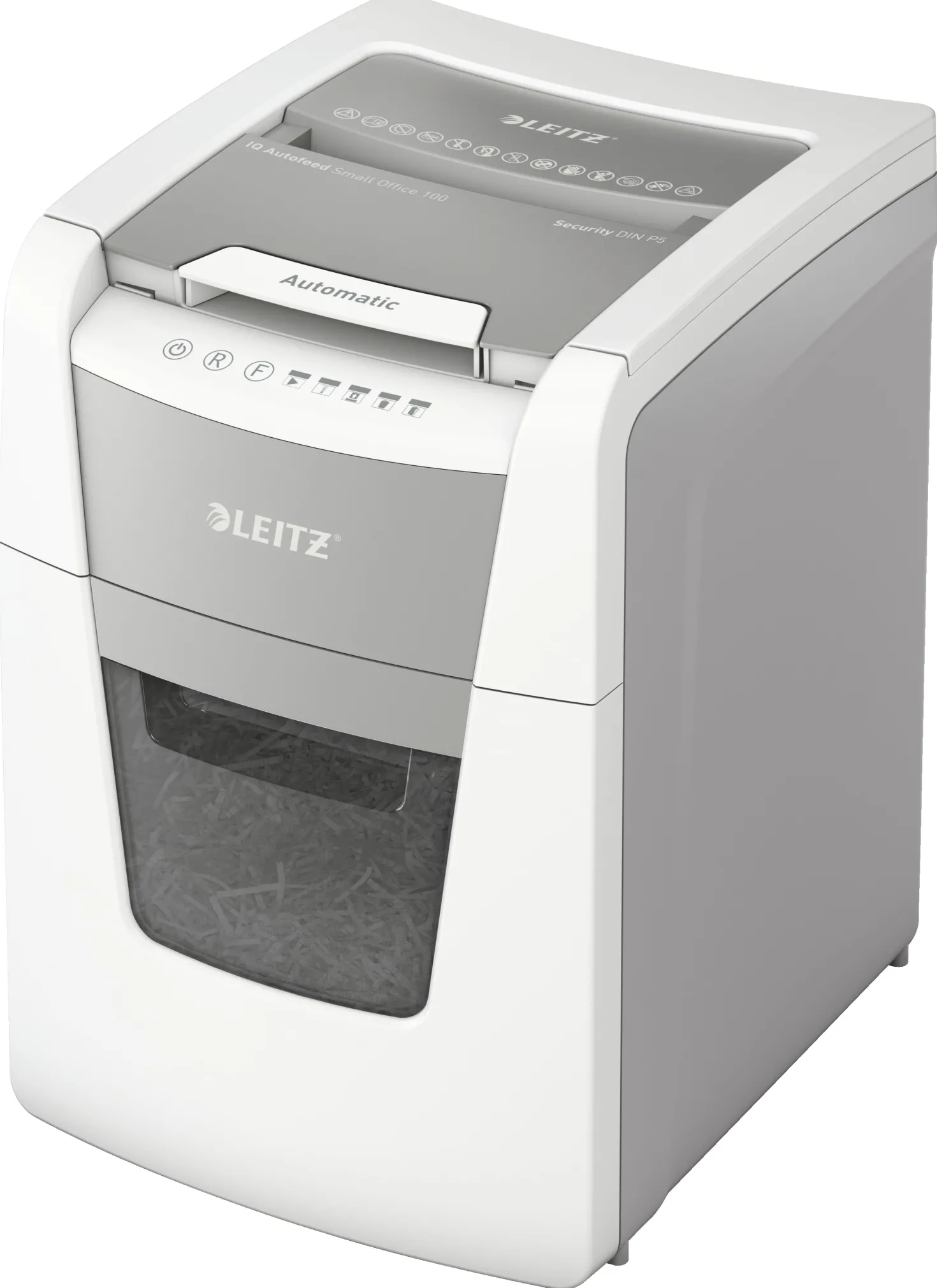 Dokumentförstörare Leitz IQ Autofeed 100, micro-cut P-5, 34L