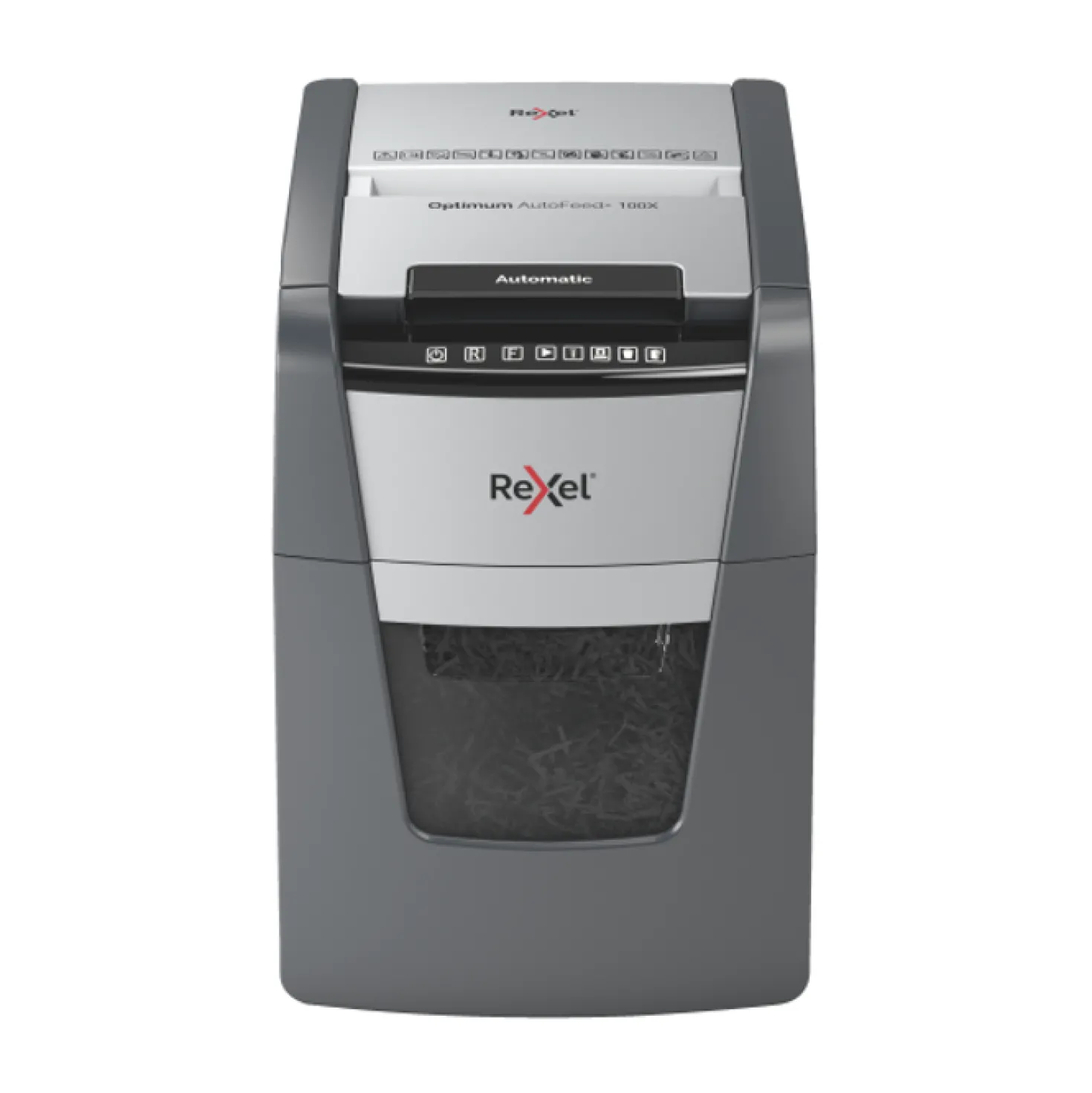 Dokumentförstörare Rexel Optimum 100X P-4 automatisk, 34L