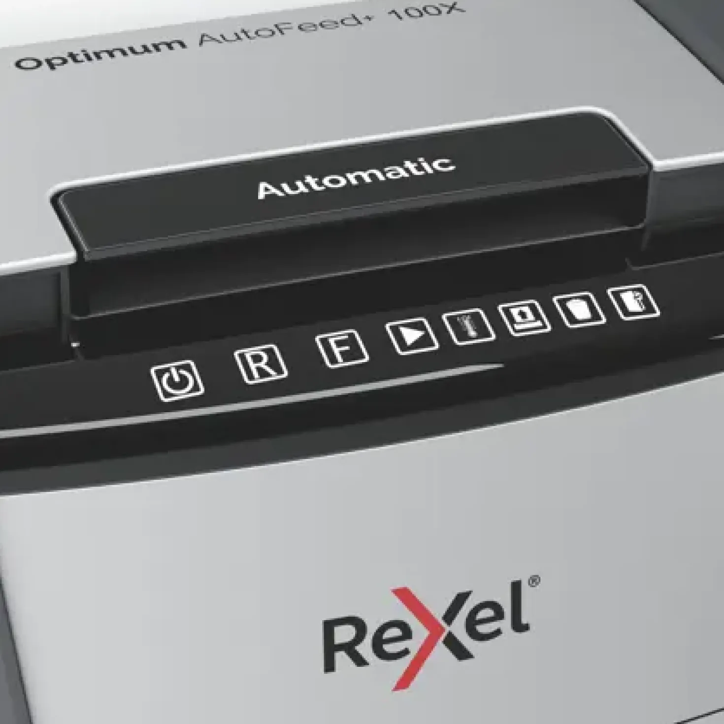 Dokumentförstörare Rexel Optimum 100X P-4 automatisk, 34L