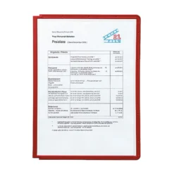 Dokumentpanel Durable Sherpa A4, röd ram, 5 st