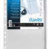 Dragkedjeficka Bantex A4, 0,14 mm PVC, universalhålning, 10 st