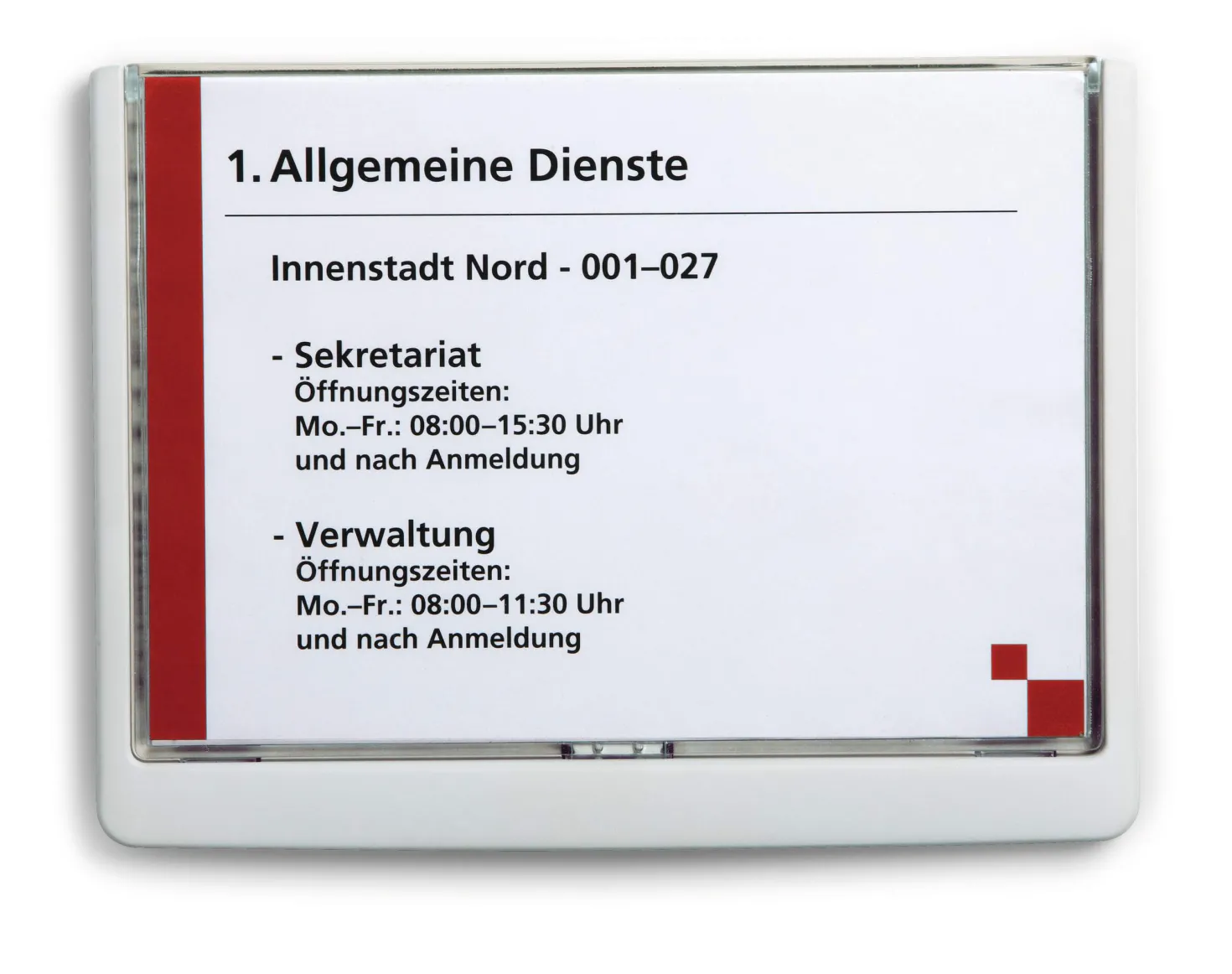 Dörrskylt Durable CLICK SIGN, A5 liggande, 210x148,5 mm