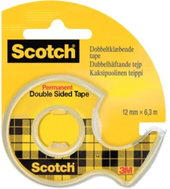 Dubbelhäftande tejp Scotch 665, 12mm x 6,3m, photosäker