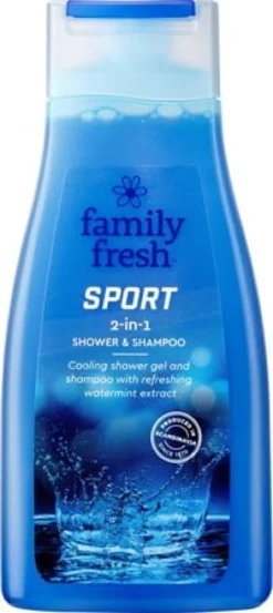 Duschgel och Schampo Familyfresh Sport Cooling 2-i-1, 500 ml