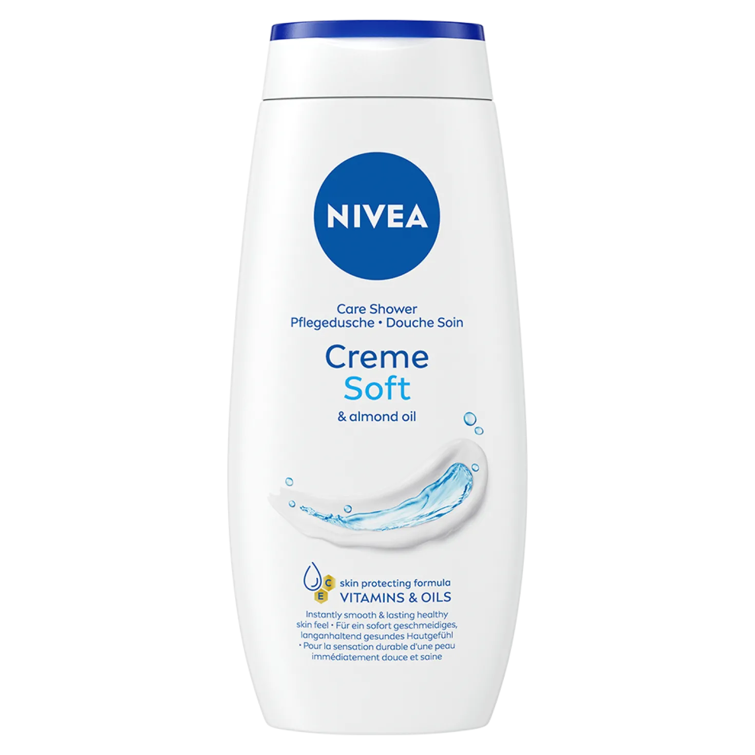 Duschkräm Nivea Creme Soft Care Shower, mandelolja, 250 ml