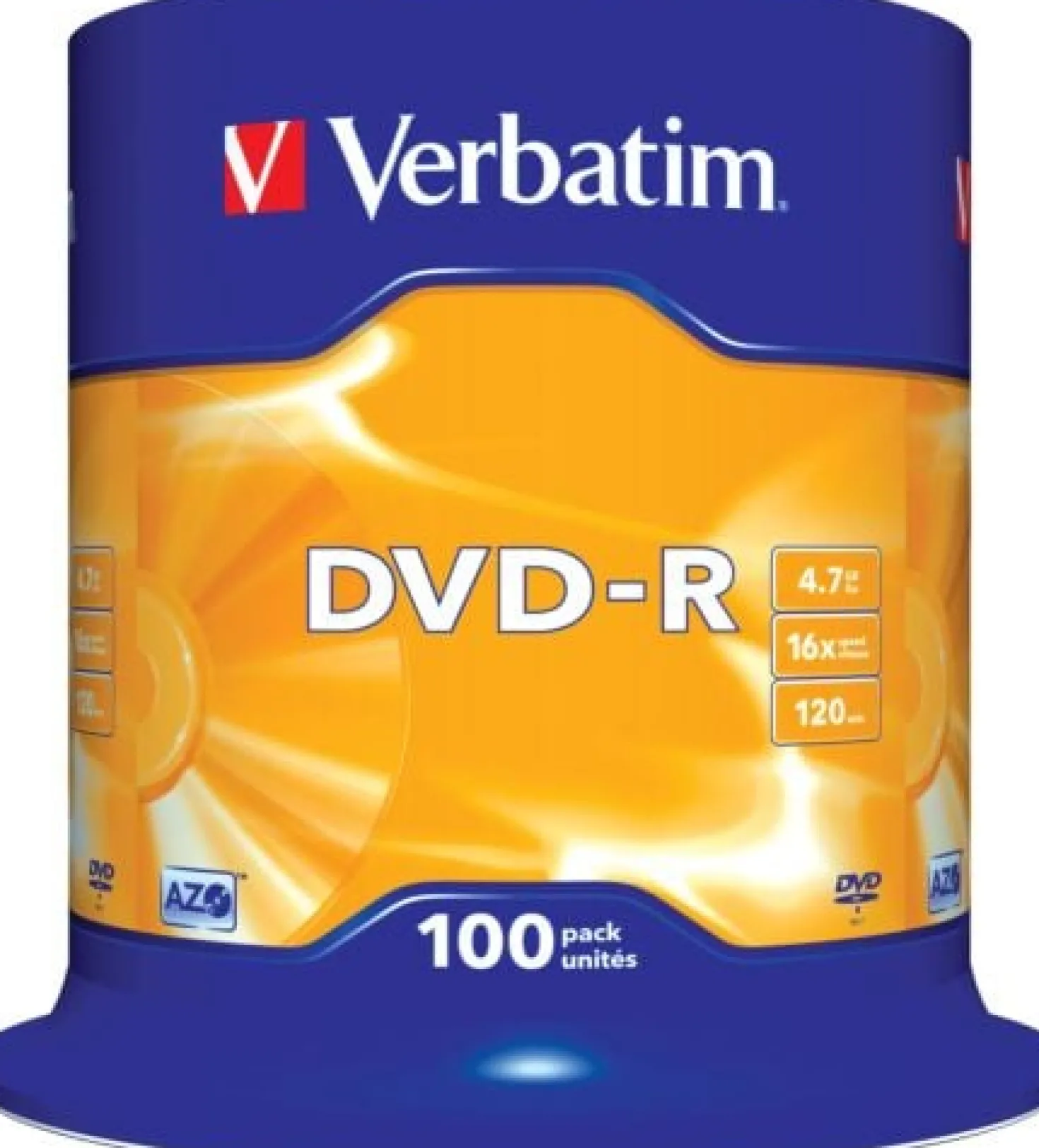 DVD-R Verbatim AZO, 4,7 GB, 16x, 100 st