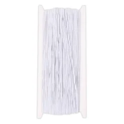 Elastisk snodd Playbox, vit, 1 mm, 50 m