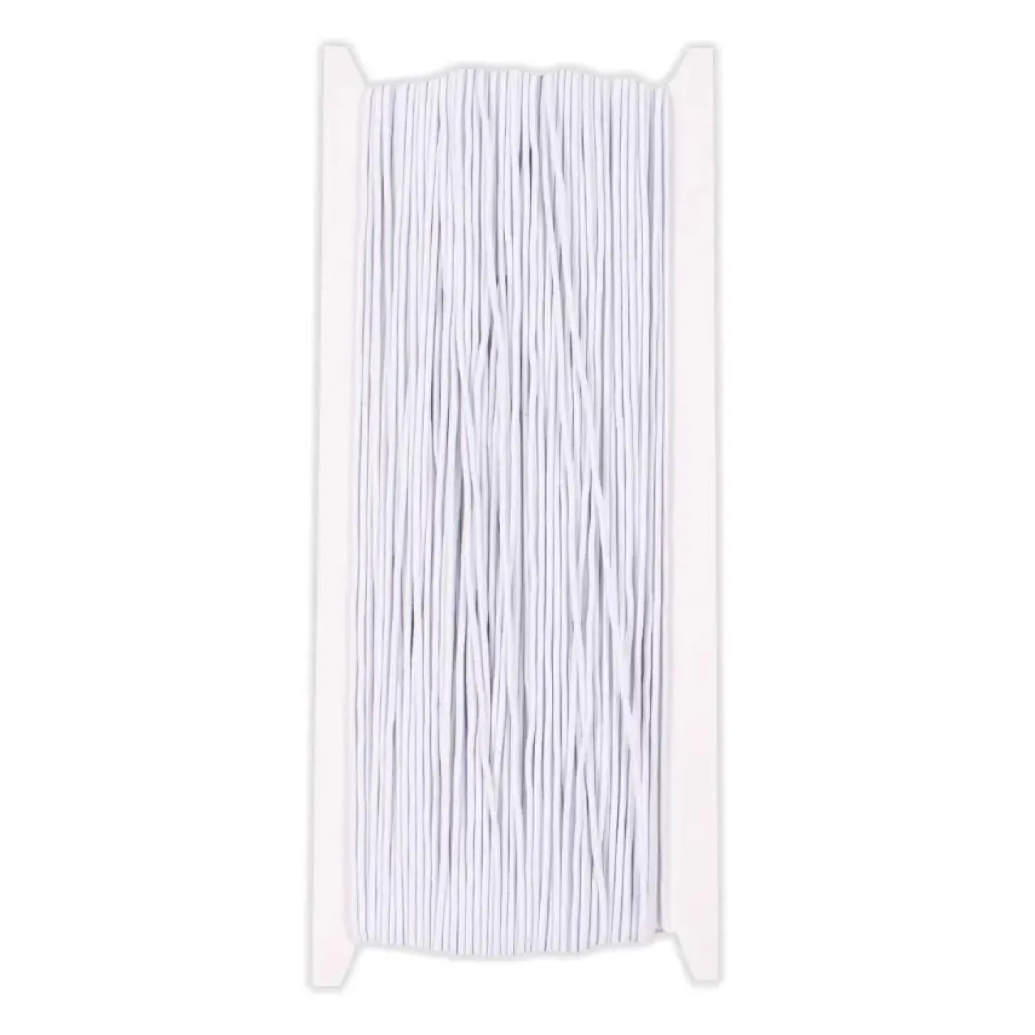 Elastisk snodd Playbox, vit, 1 mm, 50 m
