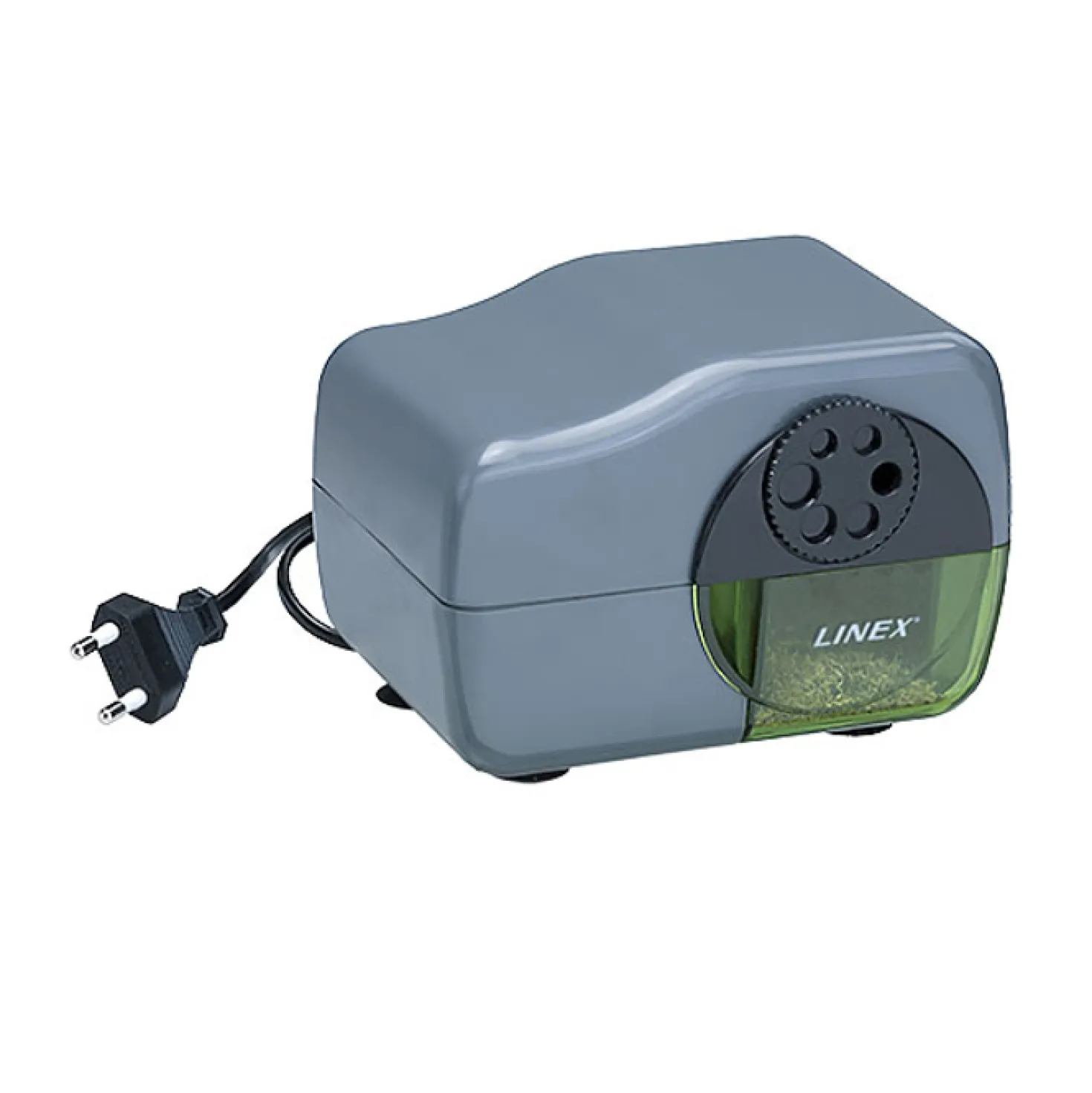 Elektrisk pennvässare Linex, 6,5–11 mm, 6 hålstorlekar, grå