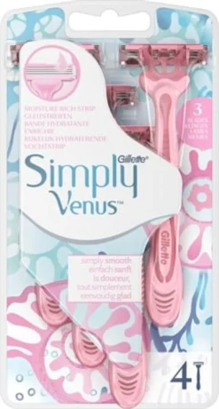 Engångsrakhyvel Gillette Venus Simply 3, 4 st