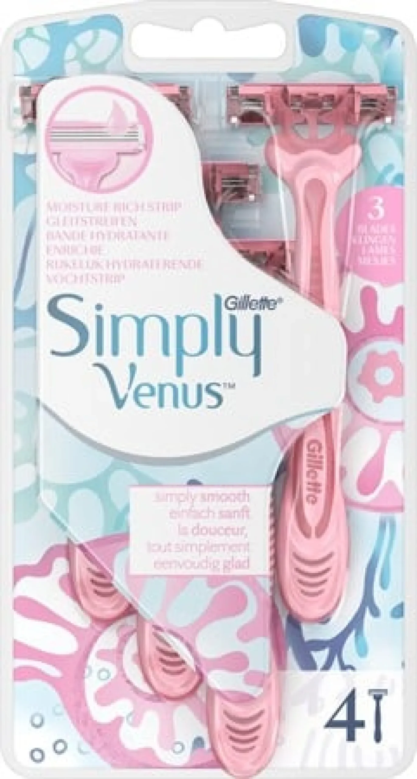 Engångsrakhyvel Gillette Venus Simply 3, 4 st