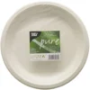 Engångstallrik Papstar Pure Flat, bagasse, vit, 23 cm, 50 st