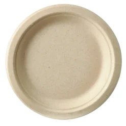 Engångstallrik Papstar Pure Flat, sockerrör, 18 cm, 50 st