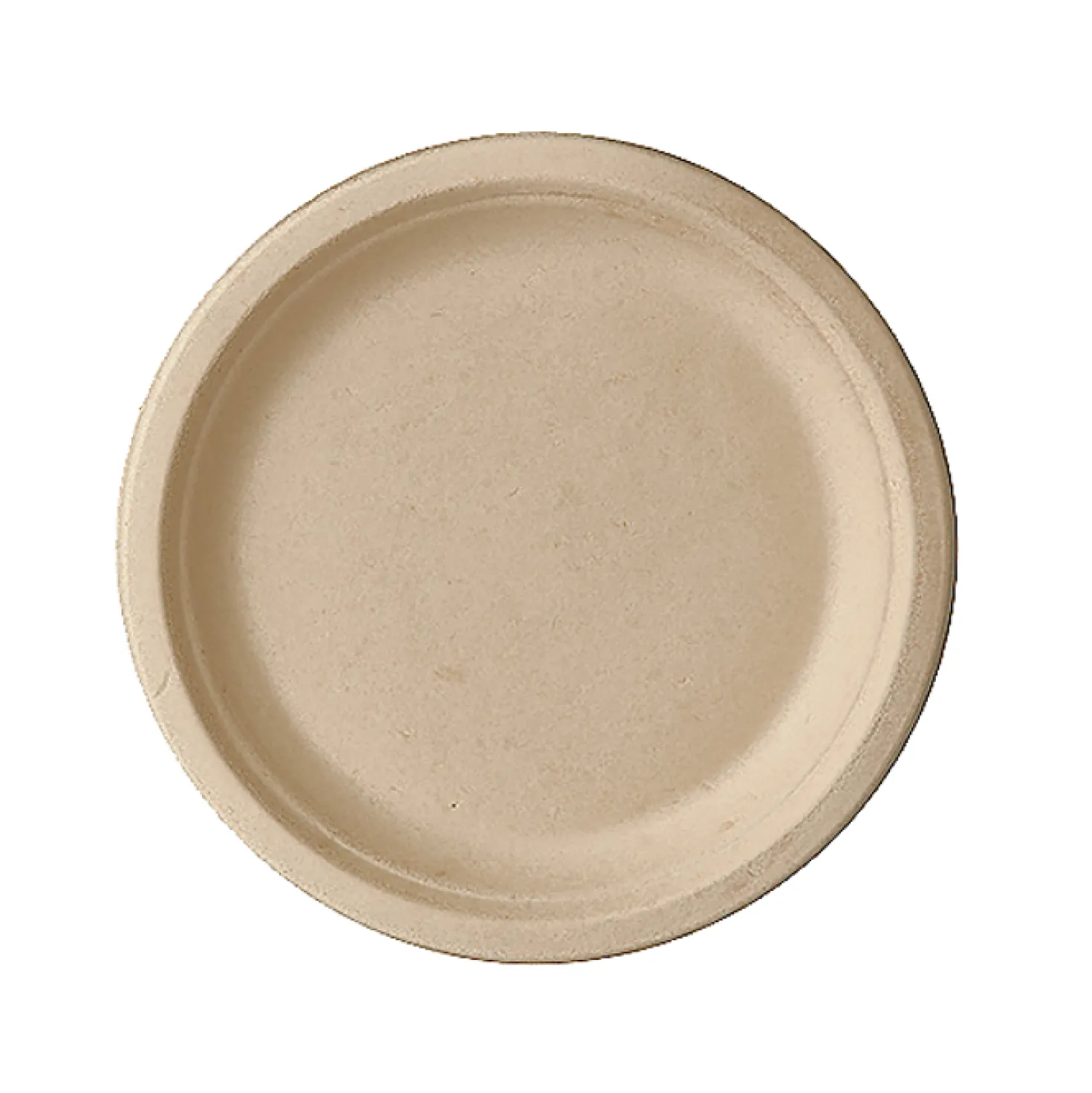Engångstallrik Papstar Pure Flat, bagasse, 23 cm, vit, 50 st