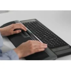 Ergonomisk mus Mousetrapper Delta Extended, kolfiberrullstav, svart/grå