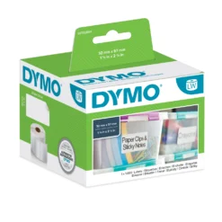 Etikett Dymo LW Papper avtagbar, 57x32 mm, vit, 1000 st