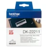 Etikettrull Brother DK22211, vit plastfilm, 29 mm x 15,24 m
